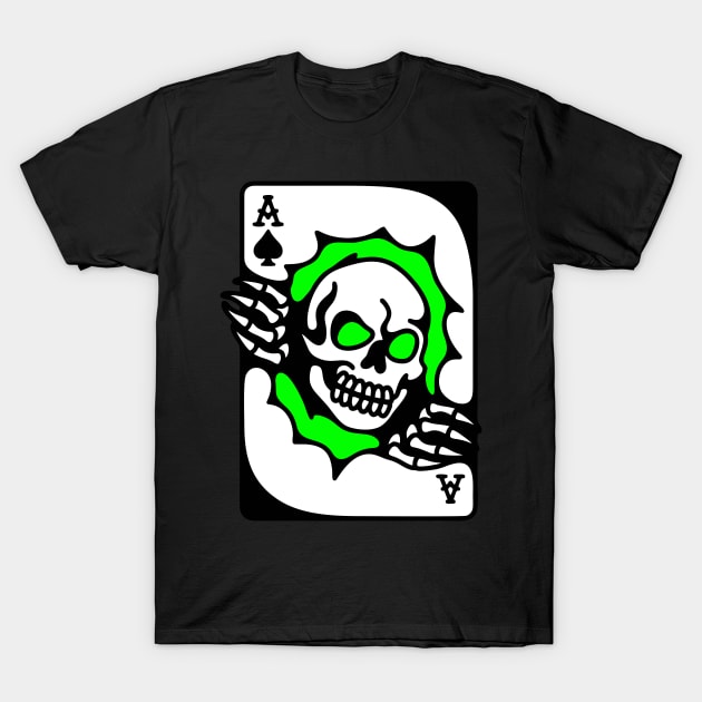 Skull ace of spades T-Shirt by Bojes Art